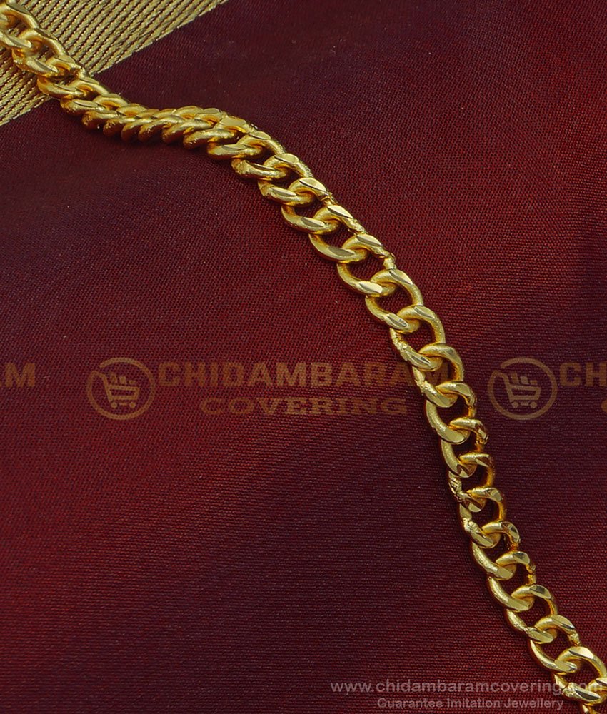 BCT256 - One Gram Gold Plated Daily Use Hand Chain Gents Bracelet Design online