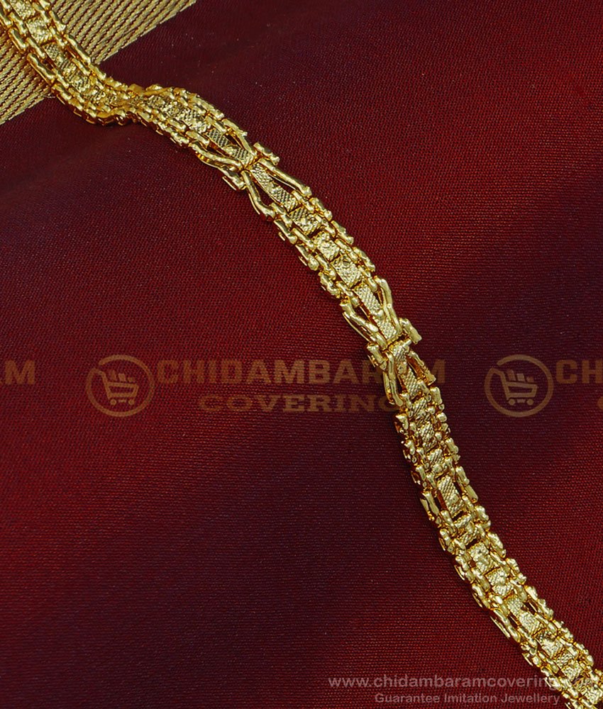 BCT260 - Buy Real Gold Design Pure Gold Plated Wedding Bracelet For Men 