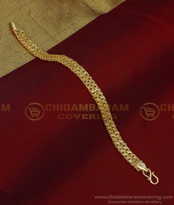 BCT261 - Attractive Real Gold Design 1 Gram Gold Broad Bracelet Latest Imitation Jewellery Online