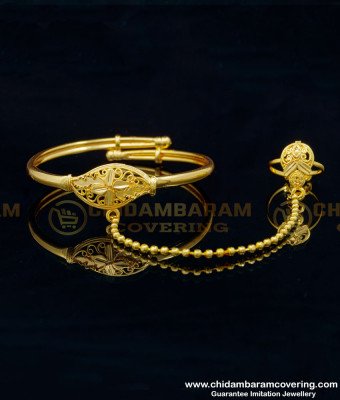 BCT268 - 2.6 size Modern Adjustable Finger Ring with Bracelet Gold Plated Guaranteed Jewelry 