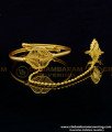 BCT269 - 2.6 size New Gold Hand Bracelet with Attached Finger Ring Panja Design for Girls