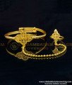 BCT271 - 2.6 size Gold Plated Adjustable Simple Bracelet with Attached Ring for Women 