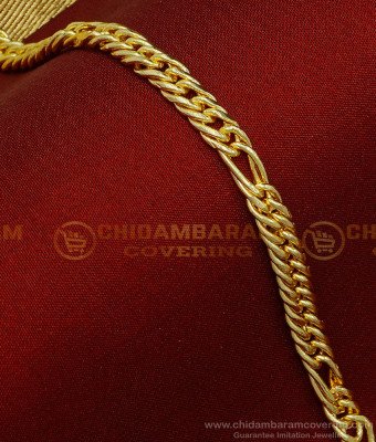 BCT275 - One Gram Gold Guarantee Daily Use Chain Type Hand Bracelet Design Online