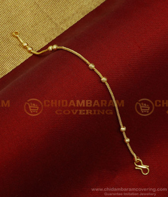 BCT279 - 7.5 Inch One Gram Gold Ball Chain Design Guaranteed Thin Bracelet Buy Online