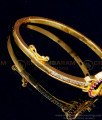 BCT292 - 2.6 size Latest Bracelet Design White and Ruby Stone Party Wear Guaranteed Bracelet 