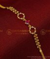 BCT324 - Beautiful White and Ruby Stone Party Wear Gold Look Bracelet for Girls