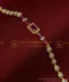 BCT325 - Trendy Heart Design White Pearl White and Ruby Stone Bracelet Design for Teenage Girls