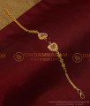 BCT328 - Real Gold Pattern Forming Gold Ruby Stone Heart Model Gold Bracelet Design Online
