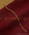 BCT331 - Trendy Gold Plated Black and White Beads Bracelet Design for Women
