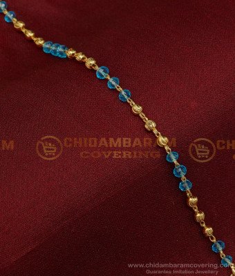 BCT334 - Cute Light Weight Aqua Blue Color Crystal Bracelet Design