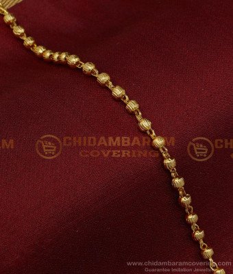 BCT338 - Gold Bracelet Design Gold Beads Light Weight Gold Covering Hand Chain for Girls