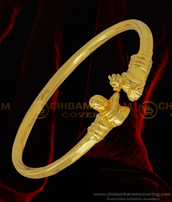BCT354 - Original Impon Shiva Shiva Lingam and Nandi Kappu Panchaloga Kada Bracelet Buy Online