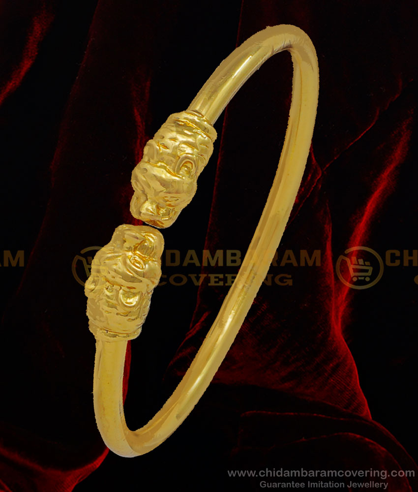BCT355 - Original Panchaloha Kada Mens Tiger Head Adjustable Kappu Design for Daily Use