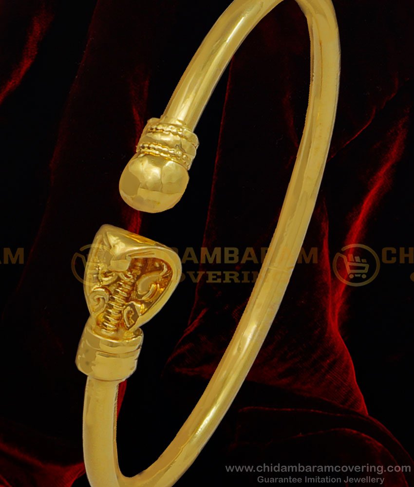 BCT356 - Pachaloha Naga Kappu | Snake Bracelet Panchaloha Kada For Men