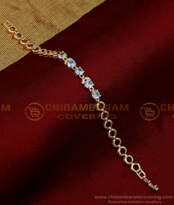 BCT372 - Charming American Diamond Rose Gold Bracelet Design
