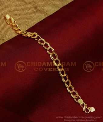 BCT374 - 7.5 Inch Daily Use Link Chain 1 Gram Gold Bracelet for Men