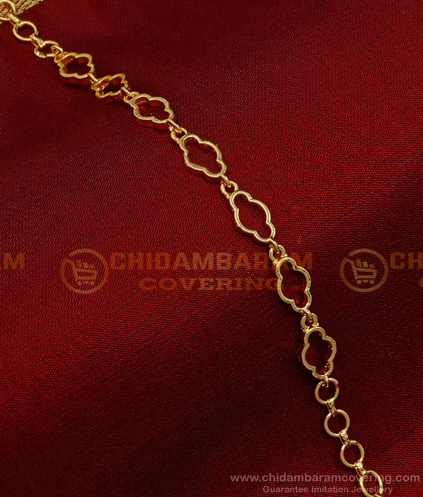 BCT381 - Elegant Light Weight Chain Type 1 Gram Gold Bracelet