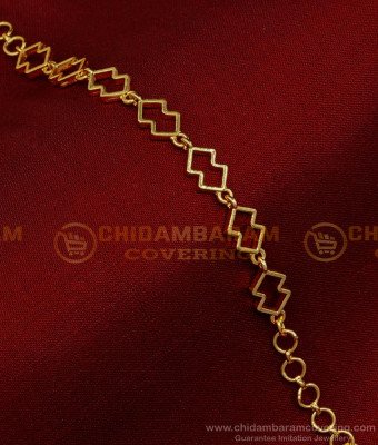 BCT382 - 1 Gram Gold Bracelet Simple Hand Chain Design Online
