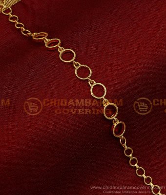 BCT384 - Beautiful Round Design Gold Covering Bracelet for Ladies