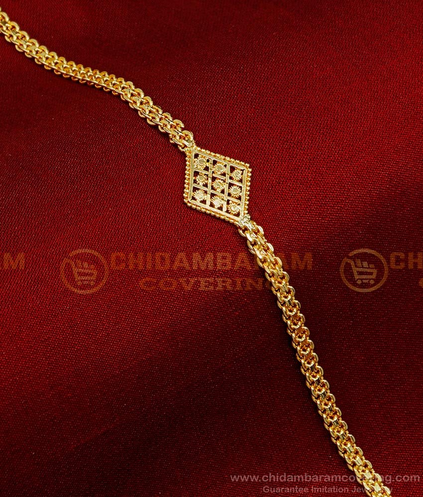 BCT391 - Simple Gold Plated Daily Wear Bracelet Design for Girls