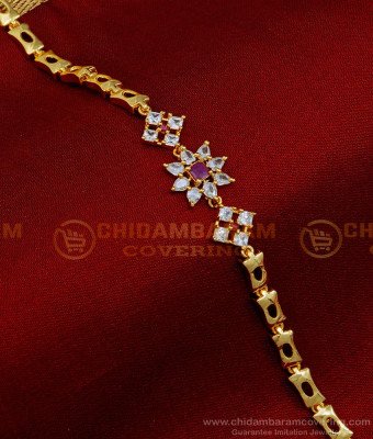 BCT398 - American Diamond Party Wear Hand Bracelet for Women 