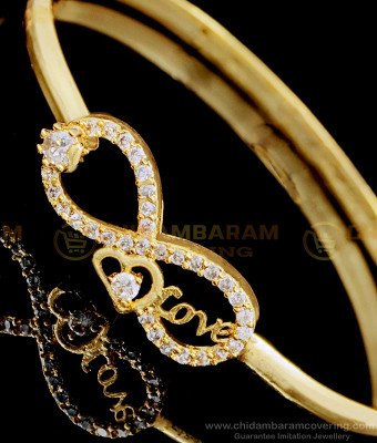 BCT404 - Unique Party Wear White Stone Bracelet Design for Girls