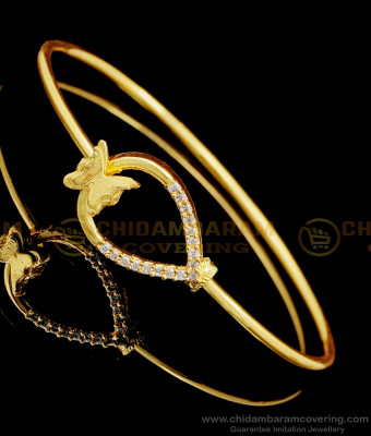 BCT407 - Elegant Butterfly Design White Stone Bracelet Designs for Girls