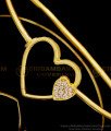 BCT410 - Stylish Heart Design White Stone Bracelet Gold Plated Jewelry