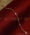 BCT411 – Simple Red Coral Daily Use Gold Plated Bracelet for Women 