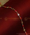 BCT411 – Simple Red Coral Daily Use Gold Plated Bracelet for Women 