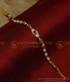 BCT419 – Latest White Stone Om Gold Plated Rudraksha Bracelet for Men 