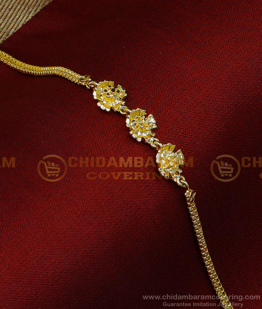 BCT422 – Beautiful Gold Flower Daily Wear Bracelet Designs for Girls 