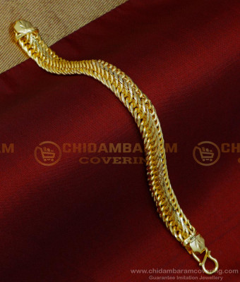 BCT434 - 2 Gram Gold Gents Gold Bracelet New Design Hand Chain for Men