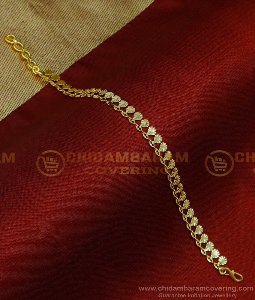 BCT437 - Simple Light Weight 1 Gram Gold Bracelet for Ladies