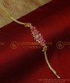 BCT442 - Attractive Ruby Stone One Gram Gold Bracelet Designs Online