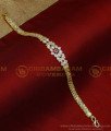 BCT443 - Buy White and Ruby Stone Panchaloha Bracelet Designs