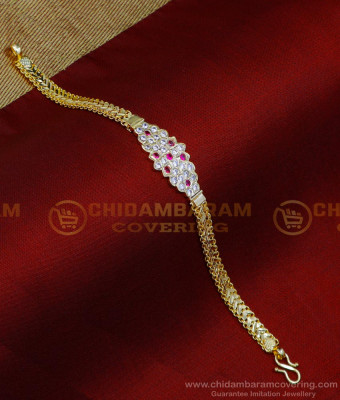 BCT444 - Traditional Gold Design Stone Impon Bracelet for Women