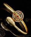 BCT449 - Trendy White and Ruby Women Stone Bracelet Design Gold