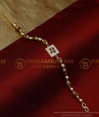 BCT420 - Gold Design Light Weight One Gram Gold Rudraksha Bracelet  