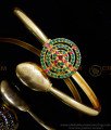 BCT450 - Simple Stylish Emerald Stone Bracelet Design Gold for Girl