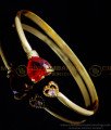 BCT455 - Latest Light Weight Open Type Red Stone Bracelet Design 