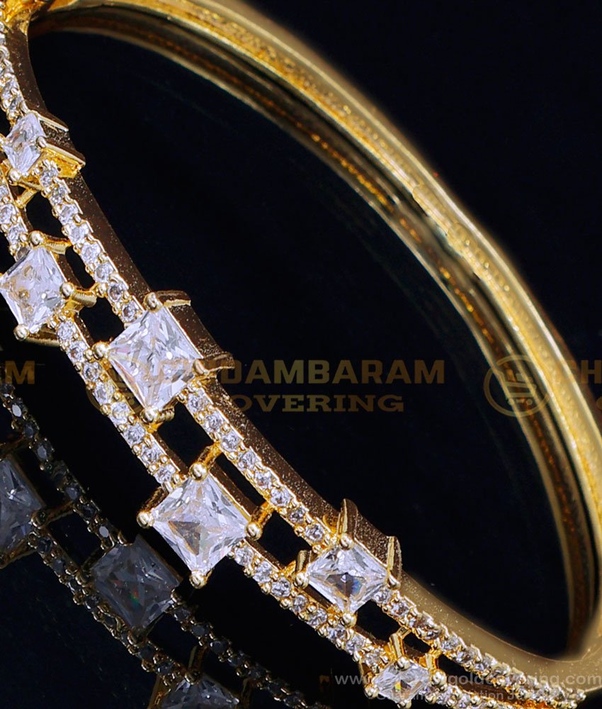 BCT465 - Diamond Stone Bracelet Design 1 Gram Gold Plated Jewellery
