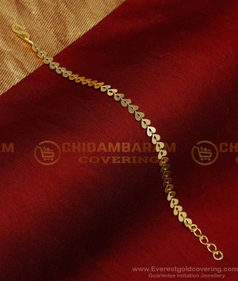 BCT467 - Elegant Daily Use Heart Design 1 Gram Gold Bracelet