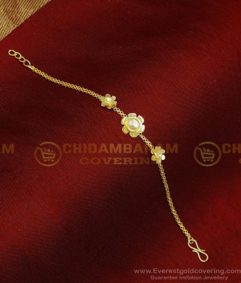 BCT468 - Beautiful Flower Design Gold Plated Bracelet Women