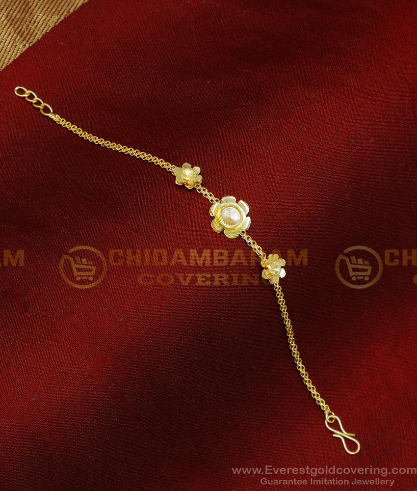BCT468 - Beautiful Flower Design Gold Plated Bracelet Women