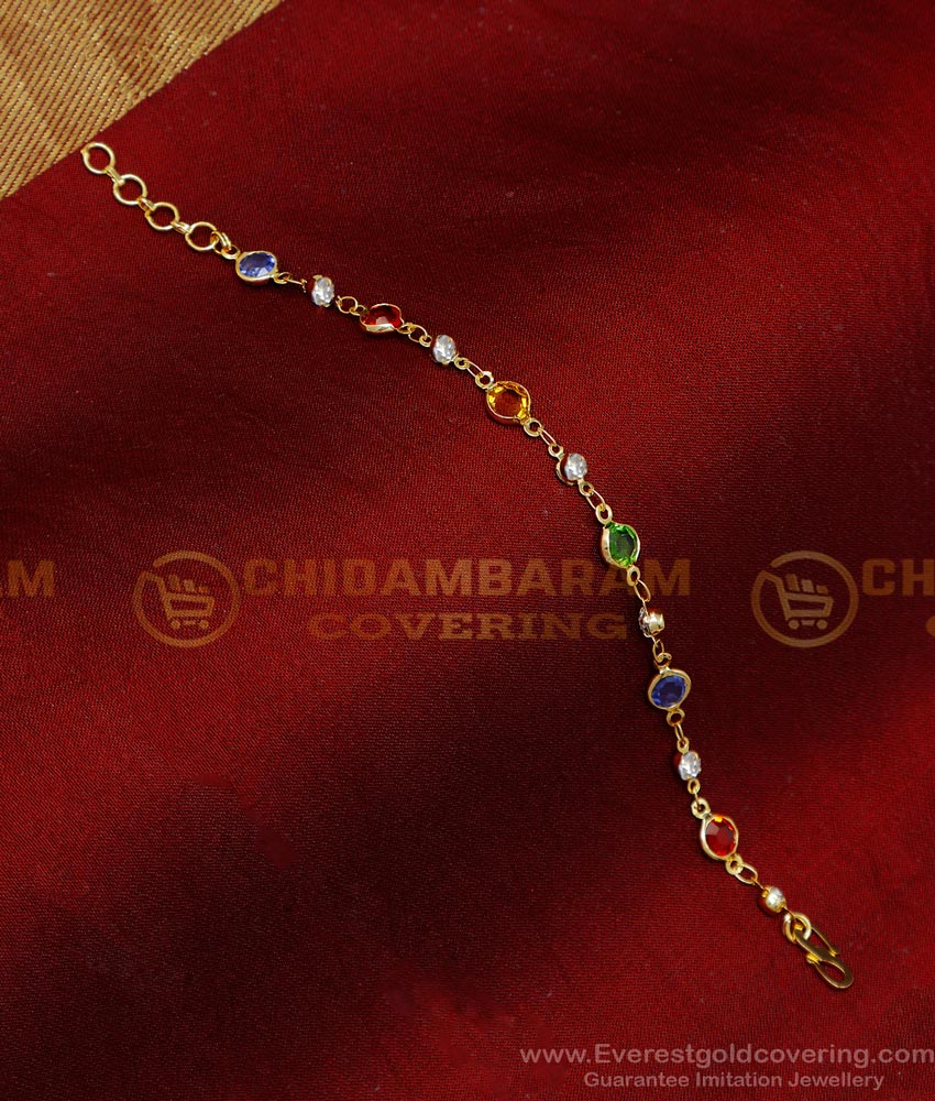 BCT472 - Elegant Weight Loss Multicolor Stone Bracelet for Ladies
