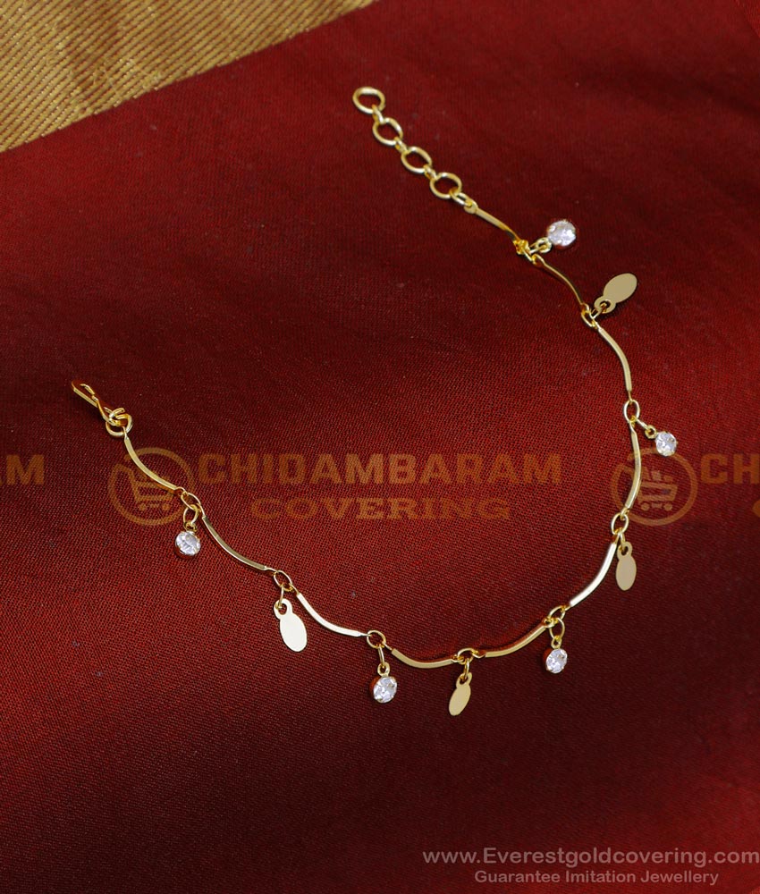 BCT473 - Latest Light Weight Hanging Bracelet Designs with Stones