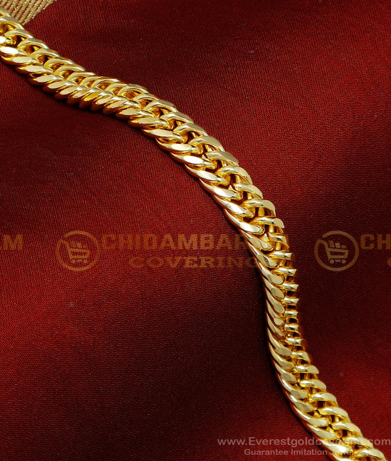 BCT476 - Wedding Jewellery Chain Gold Plated Bracelet for Men