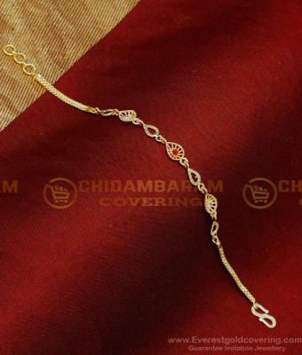 BCT477 - Gold Plated Bracelet Designs with Stones for Girls