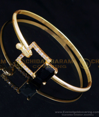 BCT479 - Unique Bangle Black and White Stone Bracelet for Women